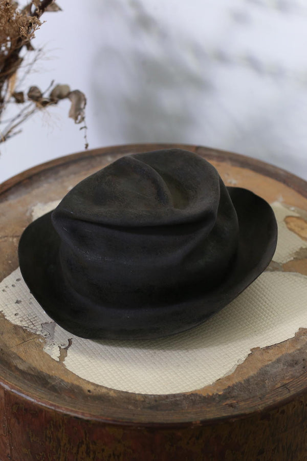 HORISAKI RHDS006 Heavy Burnt Rabbit Fur Hat HSK-RHDS006-GREY HB